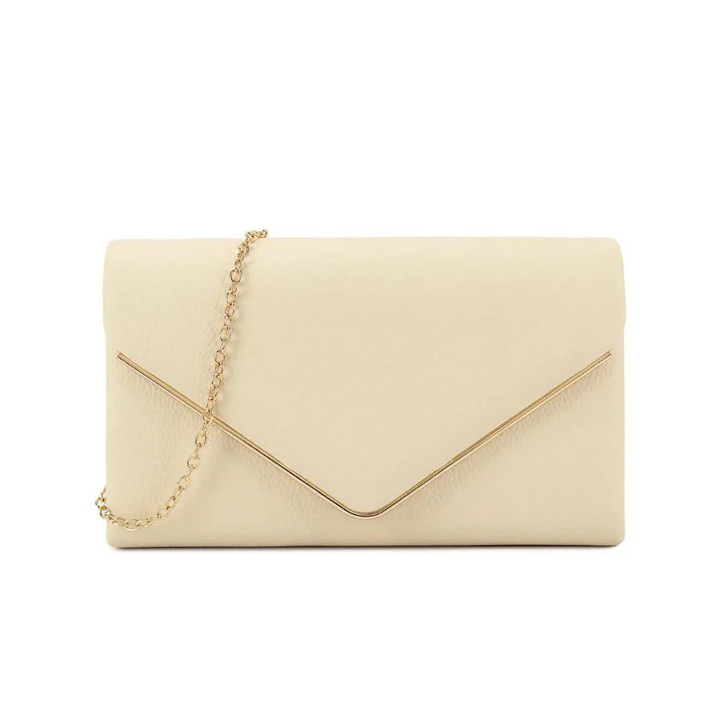 Ivory - Front - Where´s That From Sculpt Clutch Bag