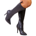 Black - Back - Where´s That From Womens-Ladies Zoya PU High Heel Calf Boots