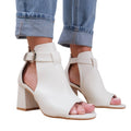 White - Side - Where´s That From Womens-Ladies Lisa Open Toe Block Heel High Heels