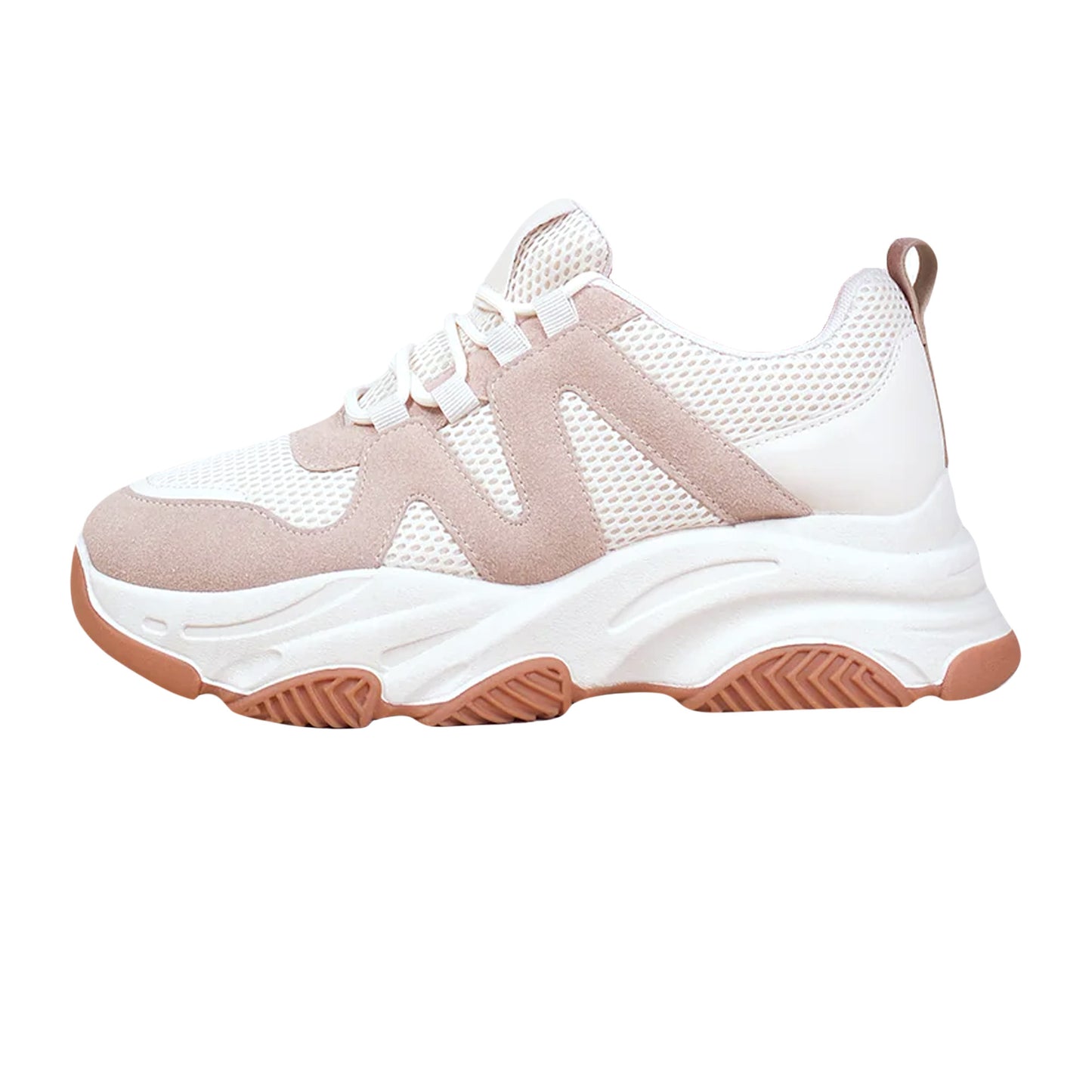 Cream-Camel - Side - Where´s That From Womens-Ladies Liberate Mesh Suede Trainers