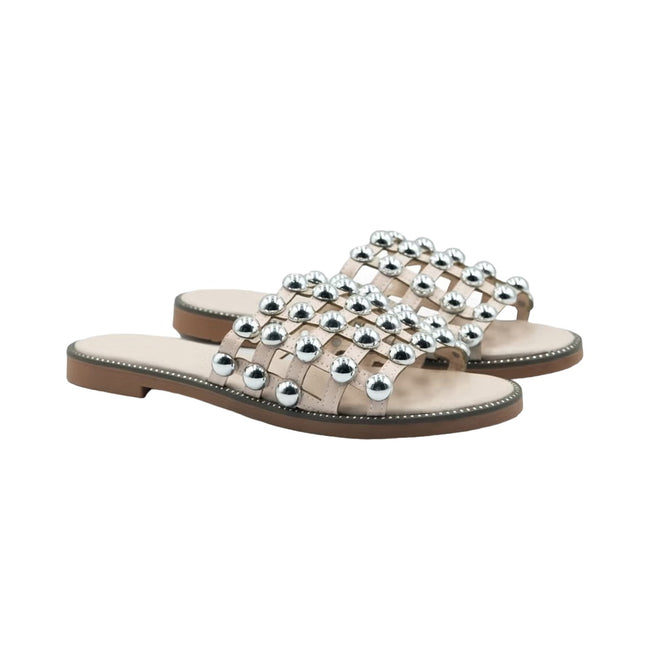 Nude - Front - Where´s That From Womens-Ladies Kelly PU Sliders