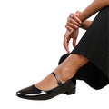 Black - Pack Shot - Where´s That From Womens-Ladies Minsk Patent Leather Buckle Detail Low Heel Pumps
