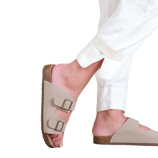 Camel - Back - Where´s That From Womens-Ladies Willow Nubuck Buckle Detail Flat Sandals