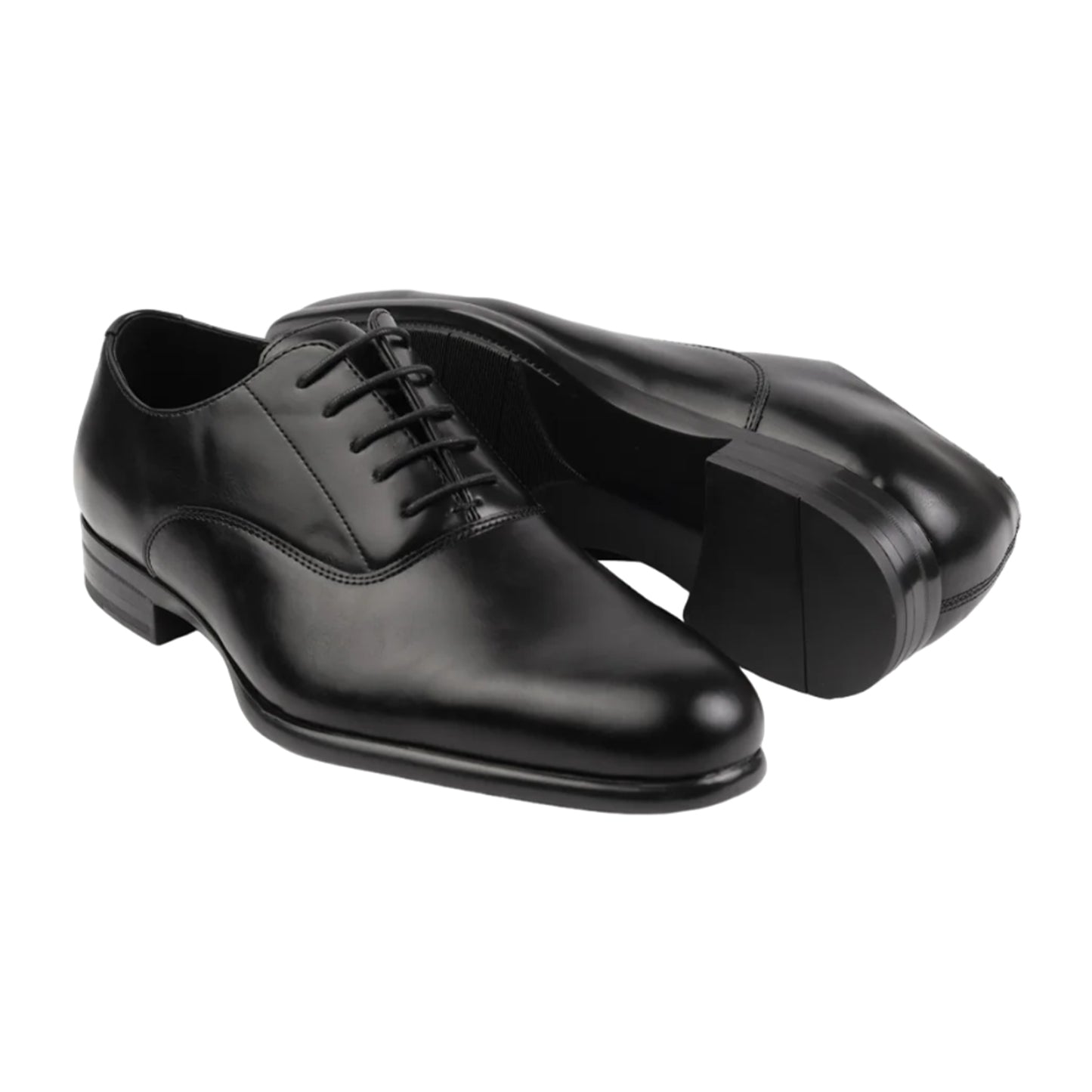 Black - Side - Where´s That From Mens Ryan Faux Leather Lace Up Oxford Shoes