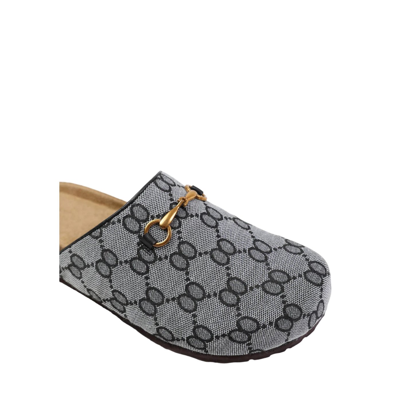 Grey - Side - Where´s That From Womens-Ladies Dublin Faux Leather Open Back Loafers