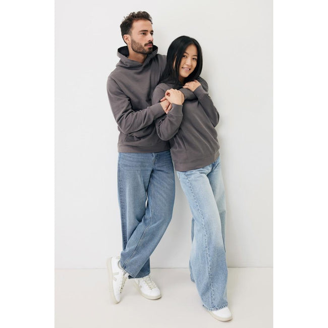 Anthracite - Lifestyle - Iqoniq Unisex Adult Yengo Recycled Cotton Side Pocket Hoodie