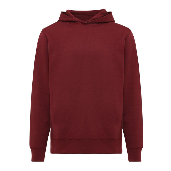 Burgundy - Back - Iqoniq Unisex Adult Yengo Recycled Cotton Side Pocket Hoodie
