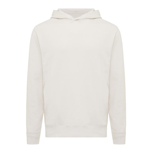 Ivory White - Front - Iqoniq Unisex Adult Yengo Recycled Cotton Side Pocket Hoodie