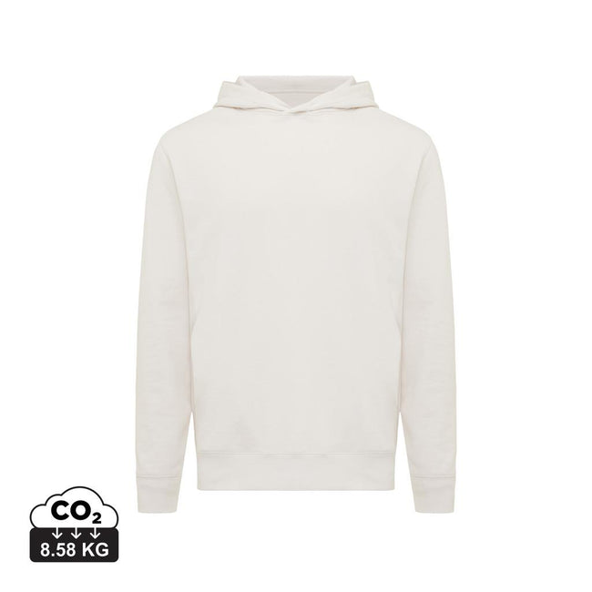 Ivory White - Back - Iqoniq Unisex Adult Yengo Recycled Cotton Side Pocket Hoodie