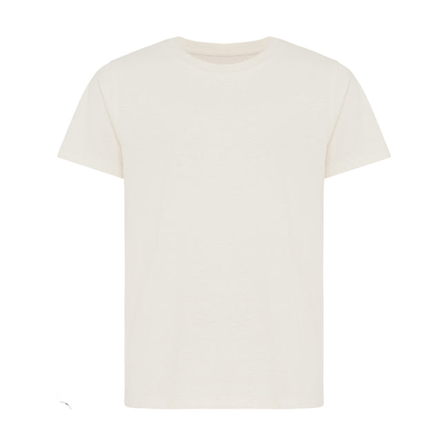 Natural Raw - Front - Iqoniq Childrens-Kids Koli Recycled Cotton Lightweight T-Shirt