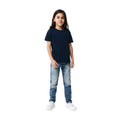Navy - Side - Iqoniq Childrens-Kids Koli Recycled Cotton Lightweight T-Shirt