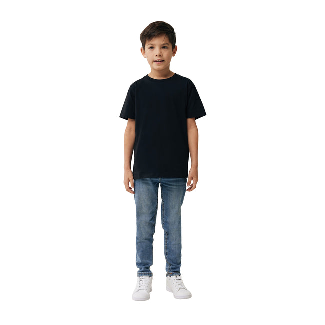 Black - Side - Iqoniq Childrens-Kids Koli Recycled Cotton Lightweight T-Shirt