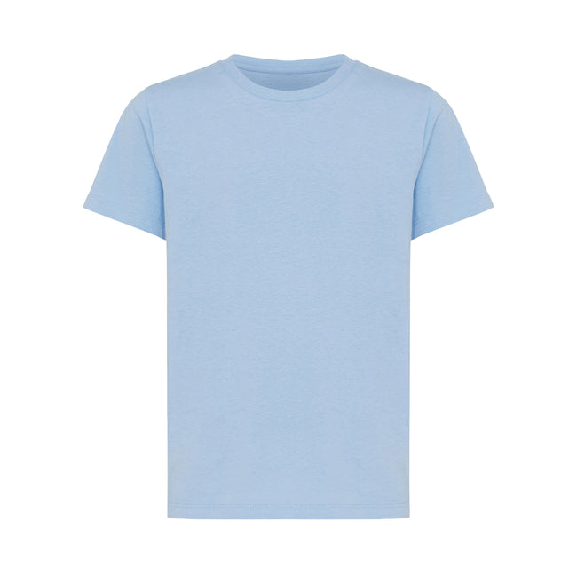 Sky Blue - Front - Iqoniq Childrens-Kids Koli Recycled Cotton Lightweight T-Shirt