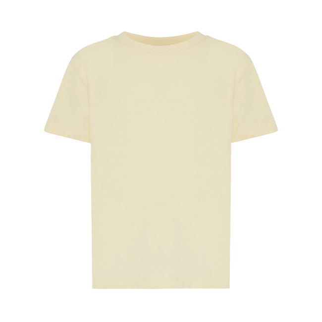 Cream Yellow - Front - Iqoniq Childrens-Kids Koli Recycled Cotton Lightweight T-Shirt