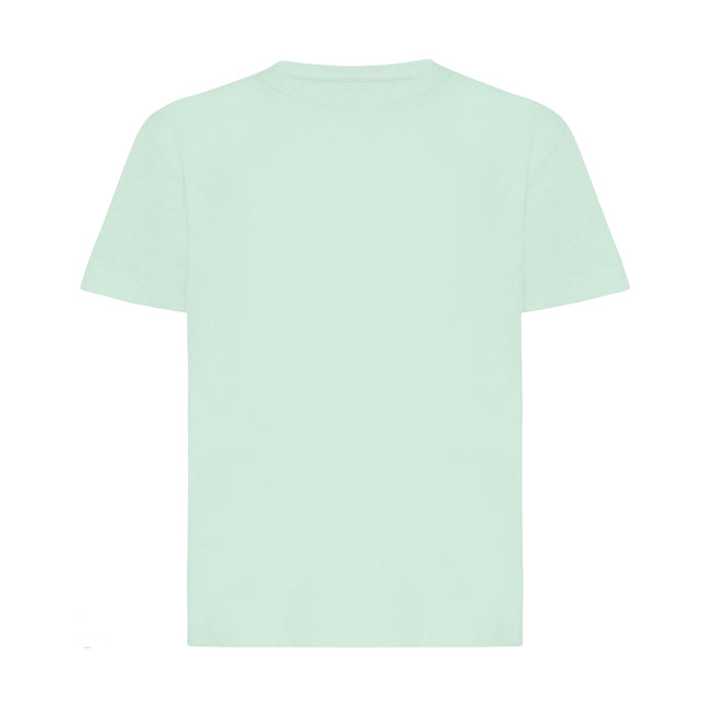 Crushed Mint - Front - Iqoniq Childrens-Kids Koli Recycled Cotton Lightweight T-Shirt