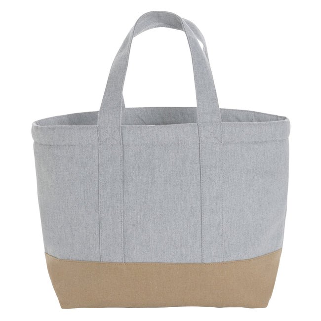 Grey - Front - XD Collection Impact Recycled Canvas Cooler Bag