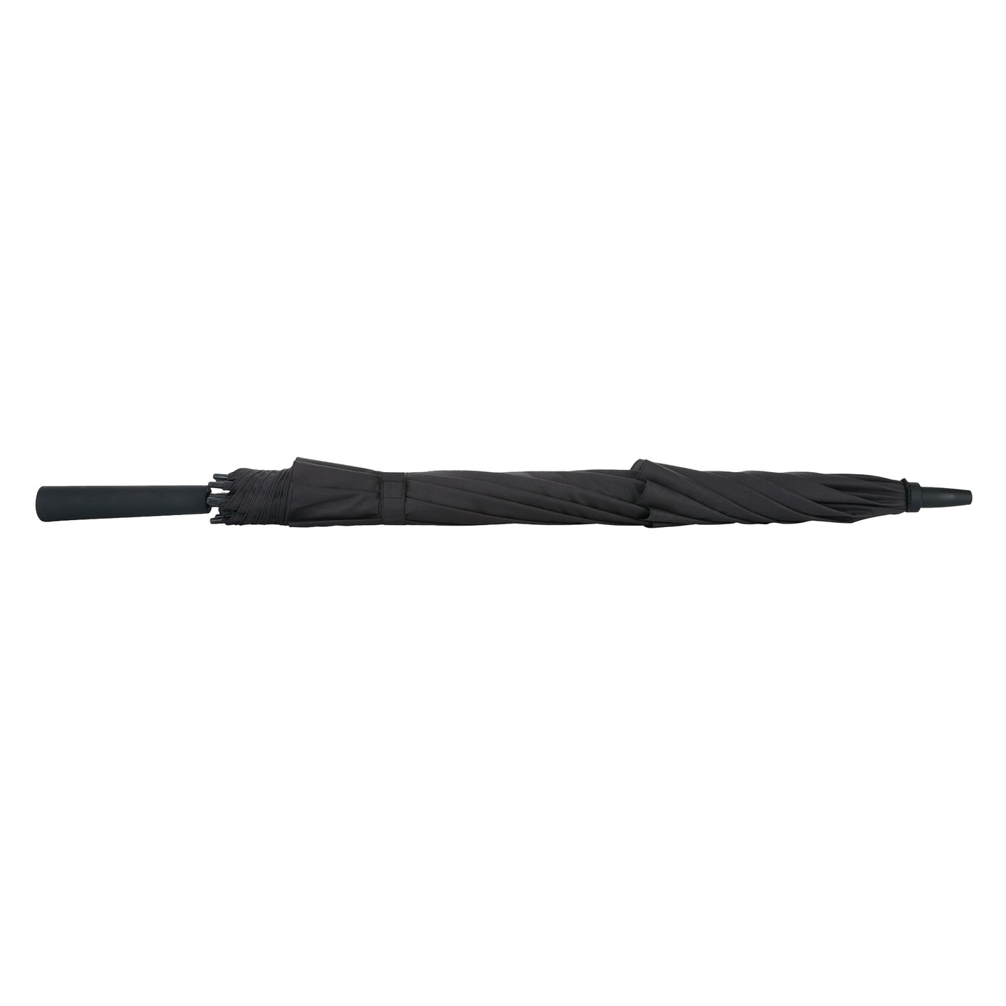Black - Side - Swiss Peak Tornado Storm Aware Folding Umbrella