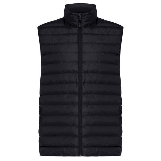 Black - Front - Iqoniq Mens Meru Recycled Polyester Body Warmer