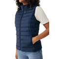 Navy - Side - Iqoniq Womens-Ladies Meru Recycled Polyester Body Warmer