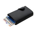 Black - Front - XD Collection Standard Aluminium RFID Blocking Card Holder
