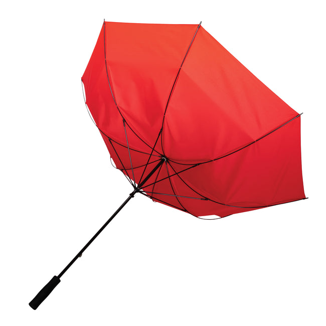 Red - Side - XD Collection Impact RPET Aware Stormproof Stick Umbrella