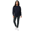 Navy - Side - Iqoniq Unisex Adult Kruger Recycled Cotton Crew Neck Relaxed Fit Sweatshirt