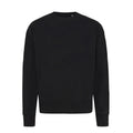 Black - Front - Iqoniq Unisex Adult Kruger Recycled Cotton Crew Neck Relaxed Fit Sweatshirt