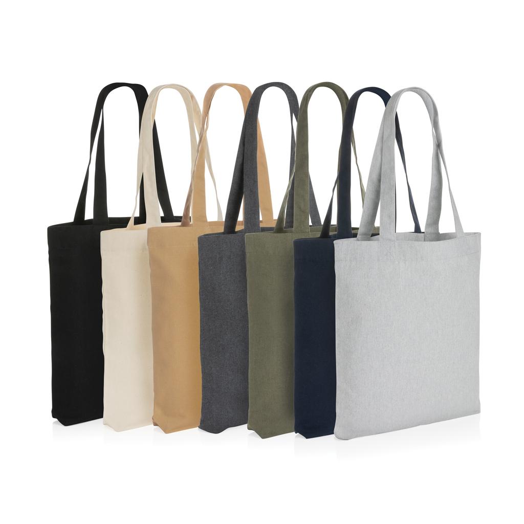 Green - Lifestyle - XD Collection Impact Aware Recycled Canvas Undyed Tote Bag