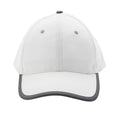 White - Front - XD Collection Impact Aware Contrast Brushed Cotton 6 Panel Cap