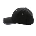 Black - Side - XD Collection Impact Aware Contrast Brushed Cotton 6 Panel Cap