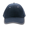 Navy - Front - XD Collection Impact Aware Contrast Brushed Cotton 6 Panel Cap
