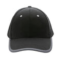Black - Front - XD Collection Impact Aware Contrast Brushed Cotton 6 Panel Cap