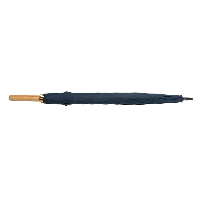 Navy - Side - XD Collection Impact Aware Bamboo RPET Stick Umbrella