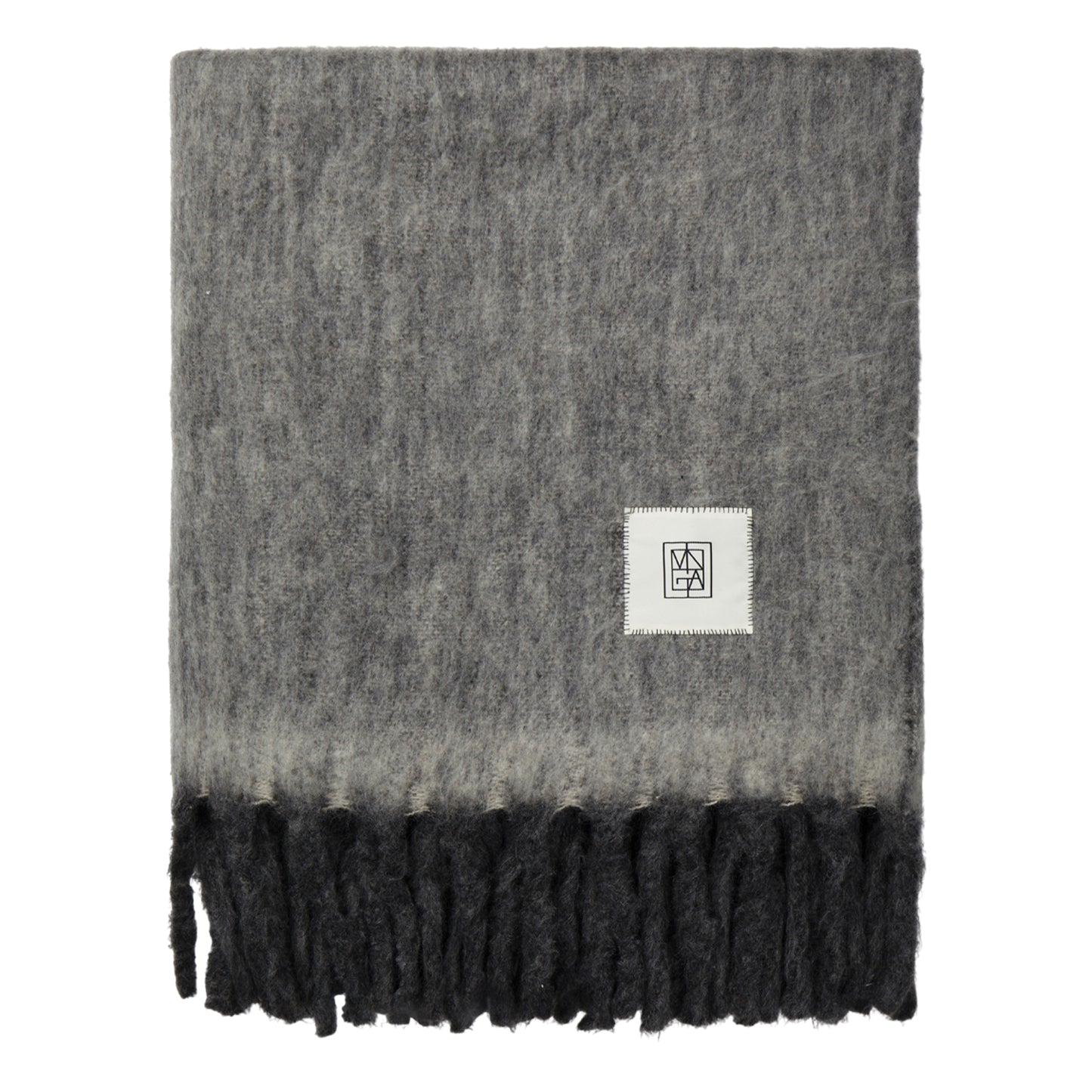 Grey - Back - Vinga Saletto Wool Blend Blanket