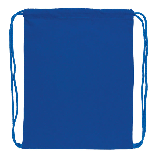 Blue - Back - XD Collection Impact Cotton Aware Drawstring Bag