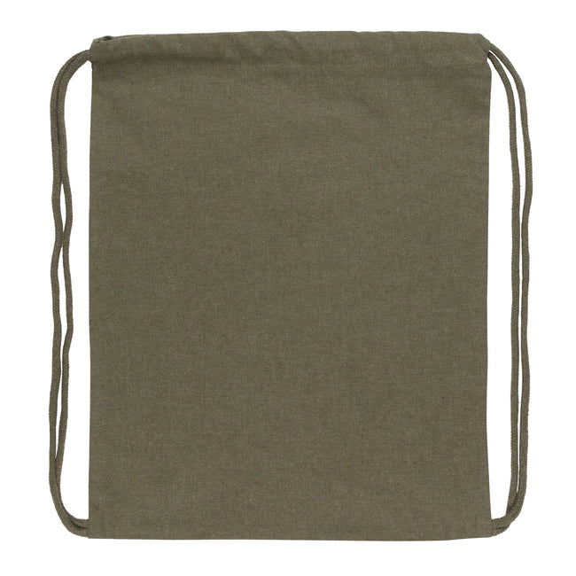Green - Back - XD Collection Impact Cotton Aware Drawstring Bag