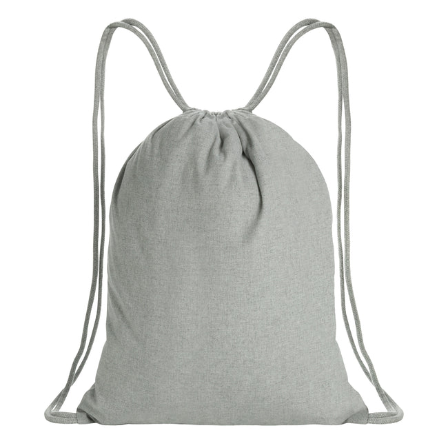 Grey - Front - XD Collection Impact Cotton Aware Drawstring Bag