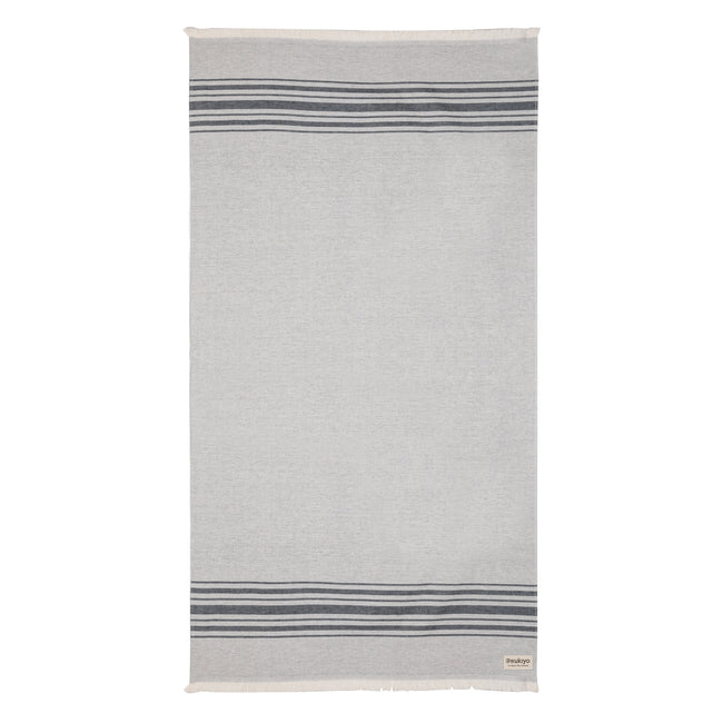 Black - Back - Ukiyo Yumiko Aware Hammam Bath Towel