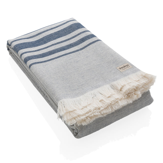 Navy - Front - Ukiyo Yumiko Aware Hammam Bath Towel