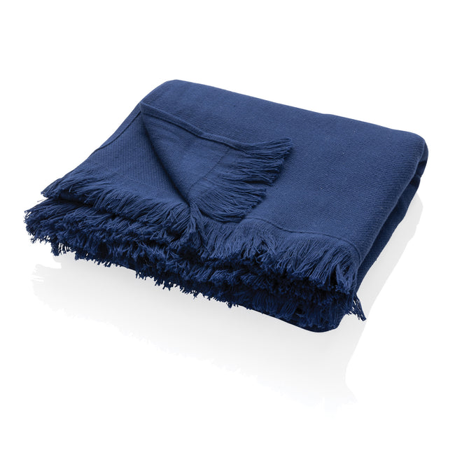 Navy - Front - Ukiyo Keiko Aware Hammam Bath Towel