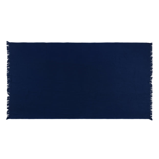 Navy - Back - Ukiyo Keiko Aware Hammam Bath Towel