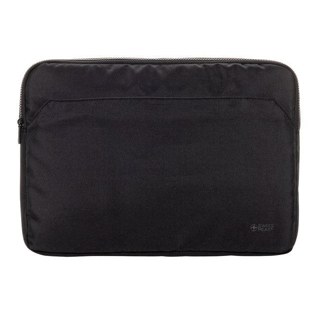 Black - Front - Swiss Peak Aware Essential RPET Laptop Sleeve