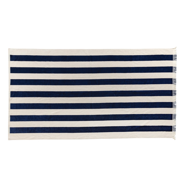Navy - Back - Ukiyo Yukari AWARE Deluxe Beach Towel