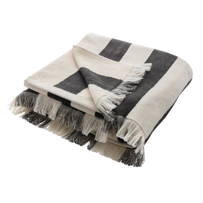Anthracite - Front - Ukiyo Yukari AWARE Deluxe Beach Towel