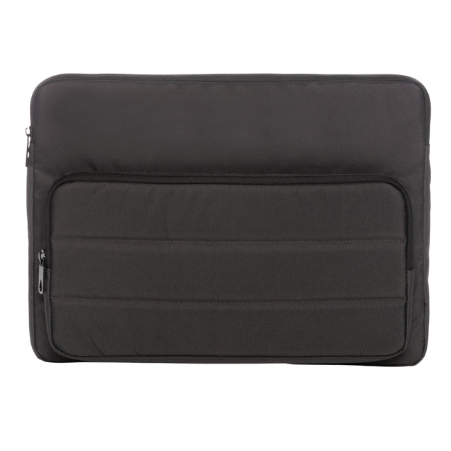 Black - Front - XD Xclusive Impact Aware RPET Laptop Sleeve