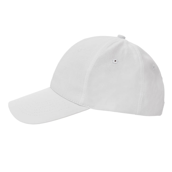 White - Side - XD Collection Impact AWARE 6 Panel Recycled Cotton Cap