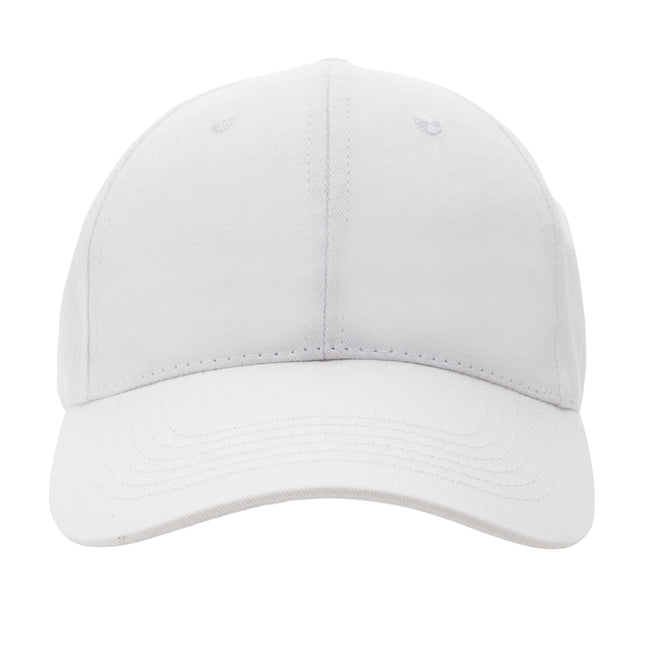 White - Pack Shot - XD Collection Impact AWARE 6 Panel Recycled Cotton Cap