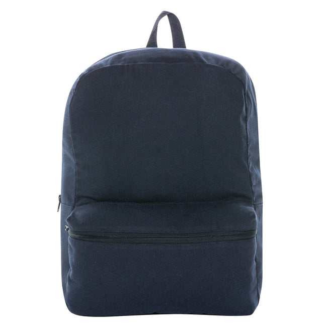 Navy - Front - XD Collection Recycled Canvas Backpack