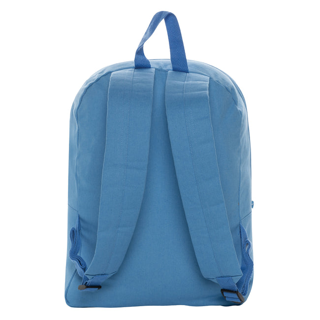 Tranquil Blue - Back - XD Collection Recycled Canvas Backpack