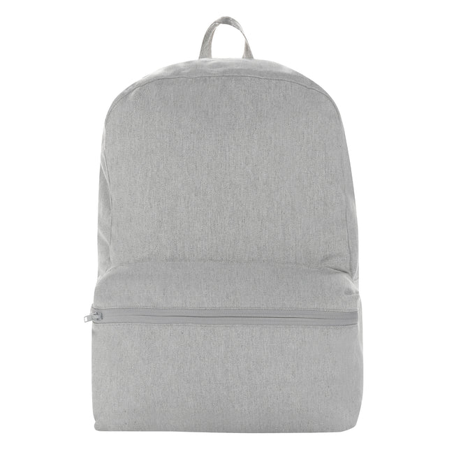 Grey - Front - XD Collection Recycled Canvas Backpack